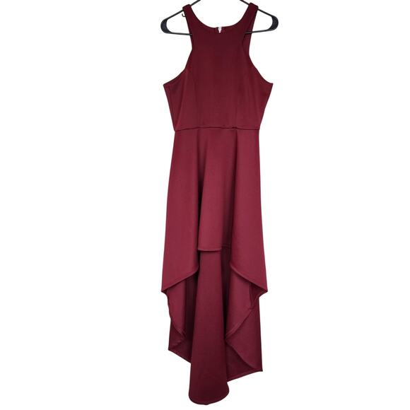 Jemma Large Burgundy High Low Dress - Picture 3 of 7